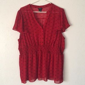 Torrid flutter sleeve top